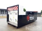 902037 container met zijborden en hydraulische heftafel